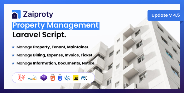 Zaiproty – 物业管理 Laravel 脚本