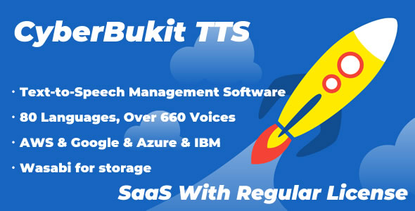 CyberBukit TTS – 文本转语音 – SaaS 就绪