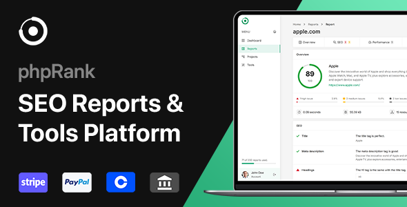 phpRank – SEO 报告和工具平台 (SaaS)