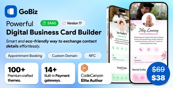 GoBiz vCard SaaS – 数字名片生成器