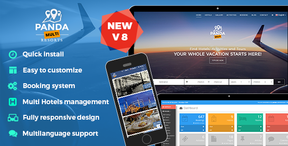 Panda Multi Resorts 8 – 预订 CMS for Multi Hotels