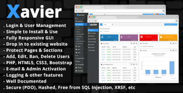 Xavier – PHP 登录脚本和用户管理管理面板