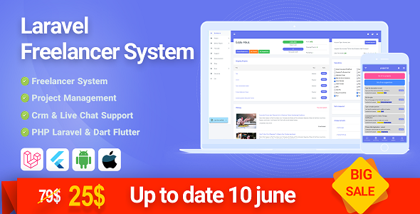 OTS – Laravel Freelancer System – 带有 Flutter 应用程序的项目管理和 CRM