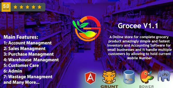 Grocee – 带有电话呼叫器的完整杂货店后端