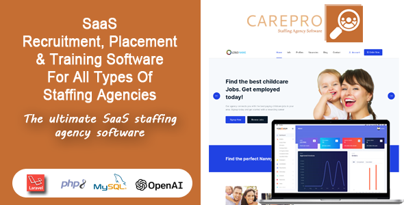 SaaS 人才代理软件 – CarePro