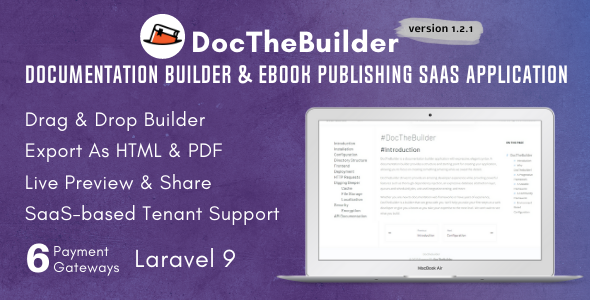 DocTheBuilder – 文档生成器和电子书出版 SaaS 应用程序