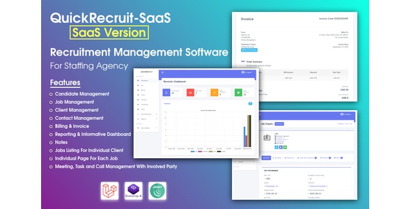 QuickRecruit SaaS – Laravel 中的招聘 CRM 和人才招聘系统