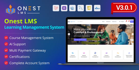 Onest LMS – 在线学习管理系统 Web 应用程序