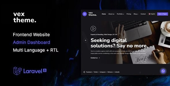 Vex – 多用途网站 CMS 和创意机构管理系统
