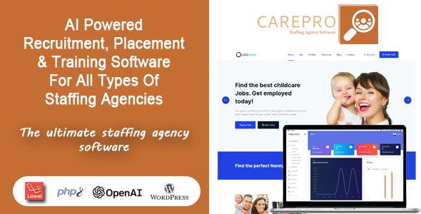 人工智能招聘和人才中介软件 – CarePro