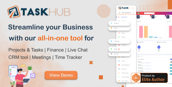 项目管理、财务、CRM 工具 – Taskhub