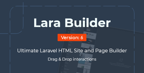 LaraBuilder – Laravel 拖放 SaaS HTML 网站构建器
