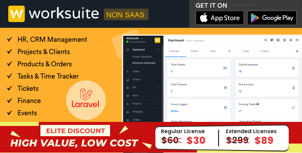 WORKSUITE – 人力资源、CRM 和项目管理