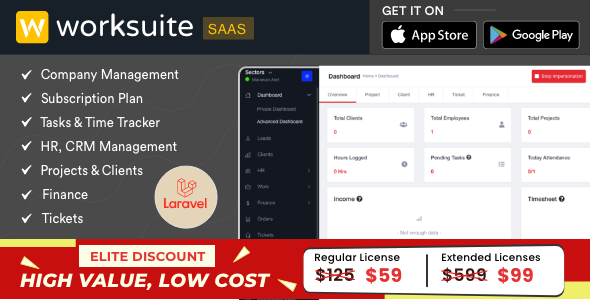 Worksuite SaaS – 项目管理系统