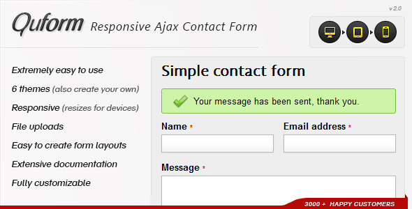 Quform – 响应式 Ajax 联系表单