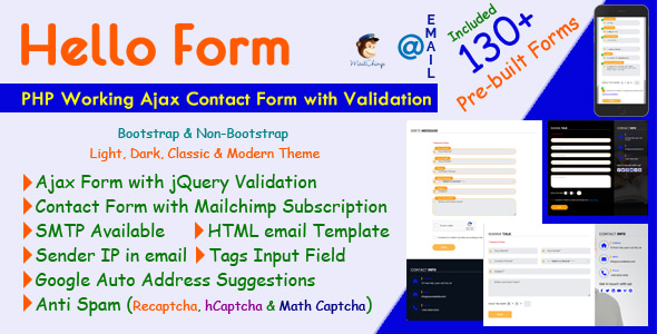 Hello Form – 具有验证功能的 PHP 工作 Ajax 联系表单