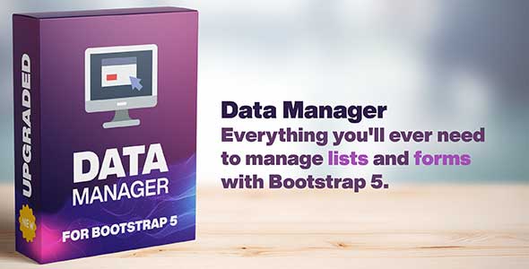 数据管理器:Bootstrap 5 的表和表单处理程序
