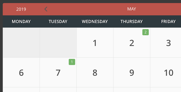 eCalendar – 响应式活动日历