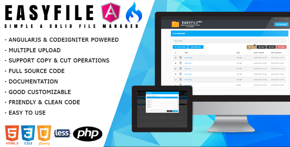 EasyFile – AngularJS 和 CodeIgniter 文件管理器