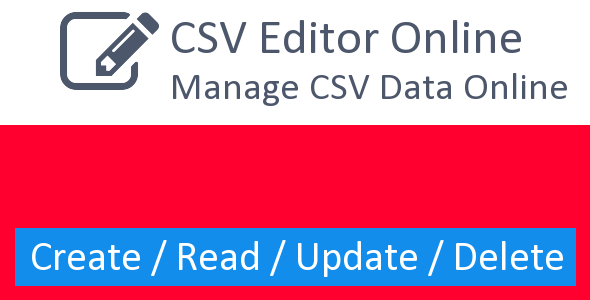在线 CSV 编辑器 – PHP CRUD