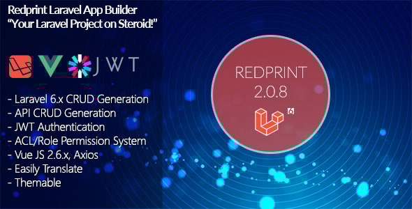 Redprint Laravel 6 应用程序构建器 CRUD 生成器增强版