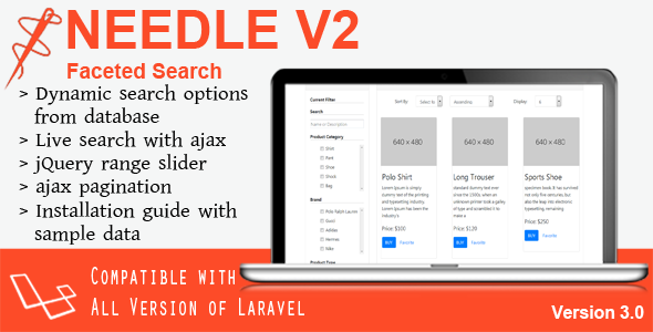 Needle V2 – Laravel 分面搜索