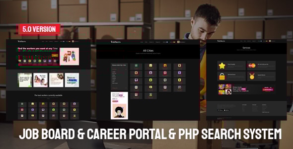 工人 – 工作委员会和职业门户和 php 搜索系统