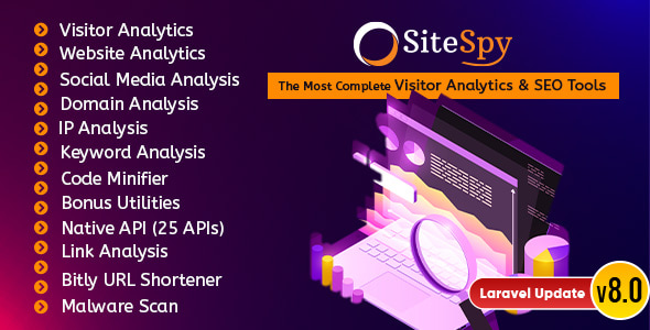 SiteSpy – 最完整的访客分析和 SEO 工具 （SaaS）