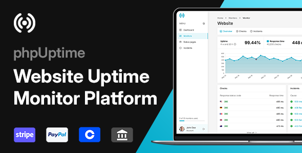 phpUptime – 网站正常运行时间监视器 （SaaS）