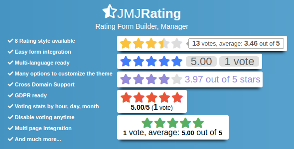 JMJRating:评级表单生成器、管理器