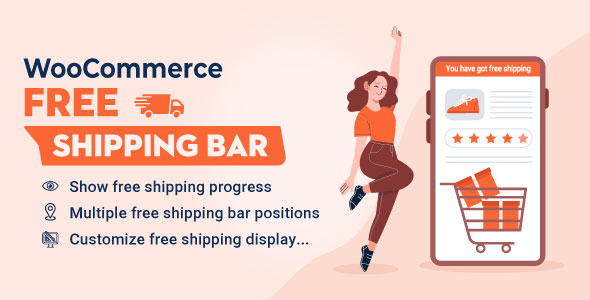WooCommerce 免费送货栏 – 增加平均订单价值