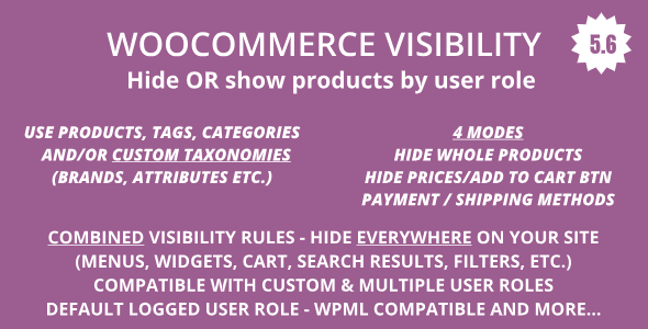 WooCommerce 按用户角色隐藏产品、类别、价格、付款和运输
