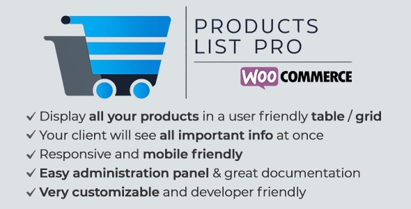 Woocommerce 产品列表专业版