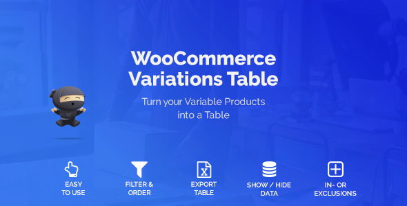 WooCommerce 变体表