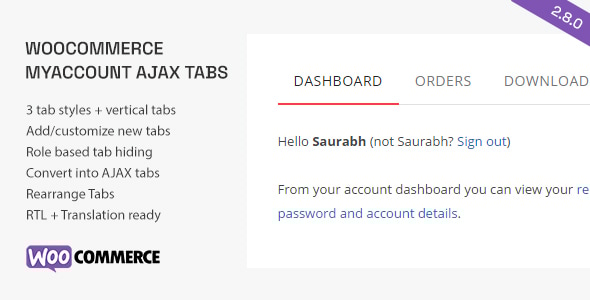 SS WooCommerce Myaccount Ajax 标签