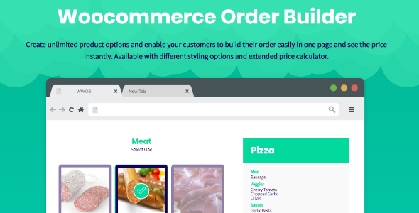 WooCommerce 订单生成器 |组合产品和额外选项
