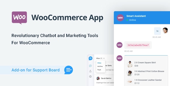 WooCommerce 支持板聊天机器人和营销应用程序