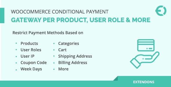 WooCommerce 每个产品的条件支付网关、用户角色等