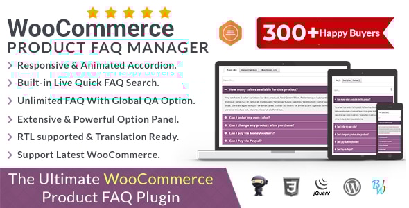 WooCommerce 产品常见问题解答管理器