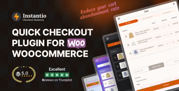 Instantio – WooCommerce 快速结帐 |直接结账、浮动购物车、侧购物车和弹出式购物车