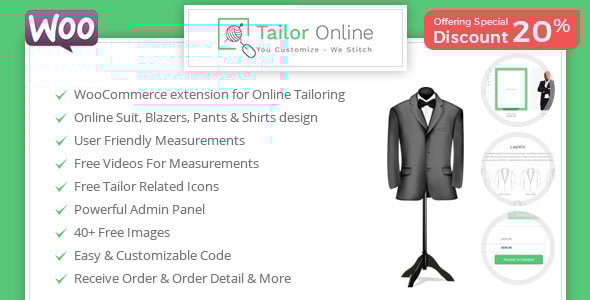 Tailor Online – 用于在线定制剪裁的 WooCommerce 插件