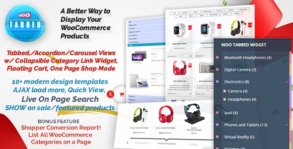 WooCommerce 标签式类别产品列表 – 专业版