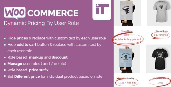 Woocommerce 按用户角色动态定价