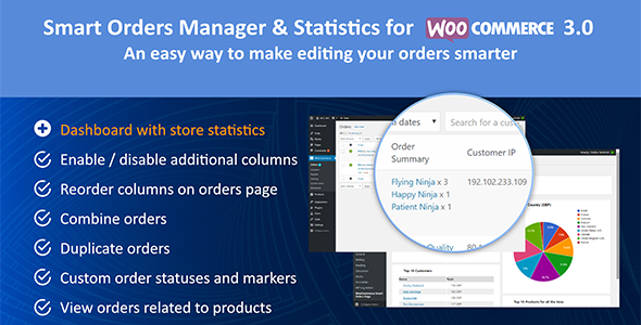Woocommerce 3.0 的智能订单管理器和统计