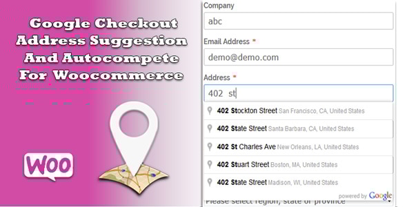 WooCommerce 的 Google 结帐地址建议和自动完成