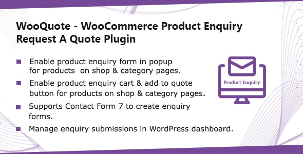WooQuote – WooCommerce Product Enquiry  Request A Quote Plugin