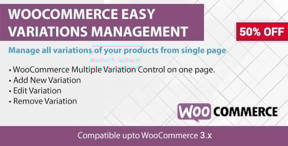 WooCommerce 轻松变体管理