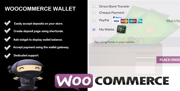 钱包 – Woocommerce 账户存款和付款