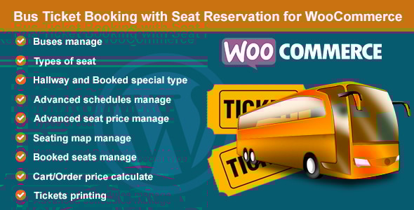 WooCommerce 的巴士票预订和座位预订