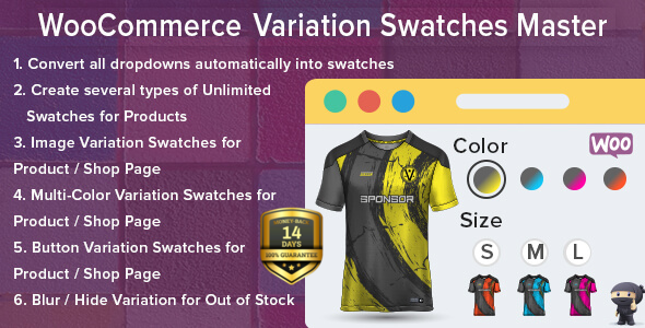 WooCommerce 变体色板大师